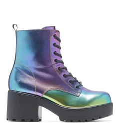 Bismuth Platform Military Boots - Rainbow