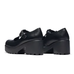 Black Chunky Platform Mary Jane Shoes
