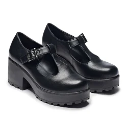 Black Chunky Platform Mary Jane Shoes