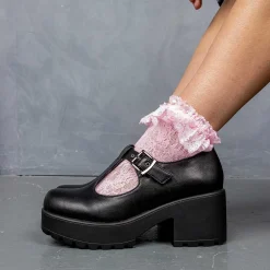 Black Chunky Platform Mary Jane Shoes