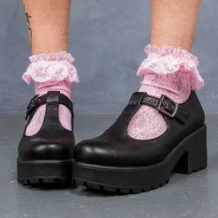 Black Chunky Platform Mary Jane Shoes
