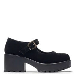 Black Chunky Platform Mary Jane Shoes