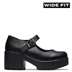 Black Chunky Platform Mary Jane Shoes