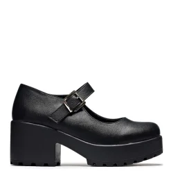 Black Chunky Platform Mary Jane Shoes