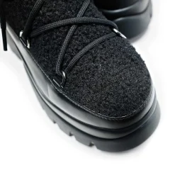 Black Fluffy Vilun Winter Boots | Koi Footwear