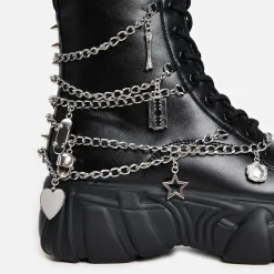 Boned Catch Black Mystic Charm Boots