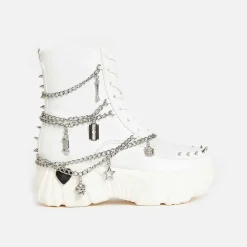 Boned Catch White Mystic Charm Boots