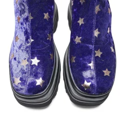 Celestial Dusk Trident Velvet Long Boots - Spellbound Purple | Koi
