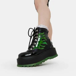Cha Cha Cha Hologram Flame Boots