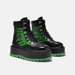 Cha Cha Cha Hologram Flame Boots