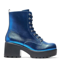 Cobalt Haze Military Platform Boots | Women'S Boots | Koi Footwear