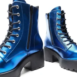 Cobalt Haze Military Platform Boots | Women'S Boots | Koi Footwear