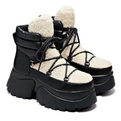 Cream Fluffy Vilun Winter Boots | Snow & Winter Boots | Koi Footwear