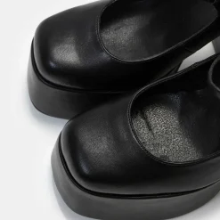 Darkbloom Black Platform Heels