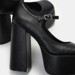 Darkbloom Black Platform Heels