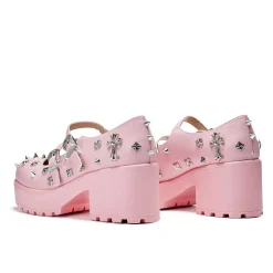 Devil Blushes Double Strap Mary Jane Shoes