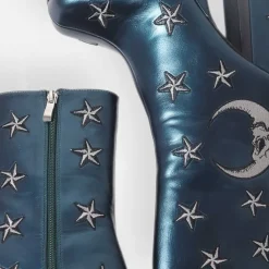 Dreams Of Mooncraft Teal Heeled Boots