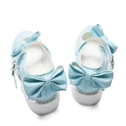 Fairy Lace Doily Mary Janes - Baby Blue