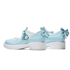 Fairy Lace Doily Mary Janes - Baby Blue