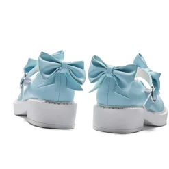 Fairy Lace Doily Mary Janes - Baby Blue