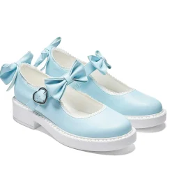 Fairy Lace Doily Mary Janes - Baby Blue