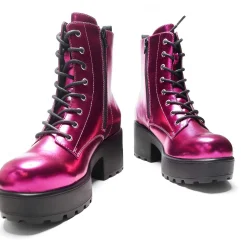 Fuschia Haze Military Platform Boots | Women'S Boots | Koi Footwear