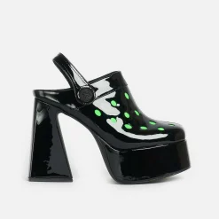 Galactic Boom Neon Alien Heels