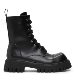 Gimli Men'S Black Square Toe Lace Up Boots