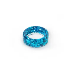 Glitterball Blue Ring
