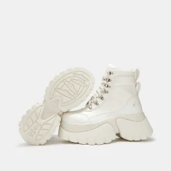 Gooey White Platform Boots