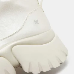 Gooey White Platform Boots