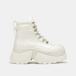 Gooey White Platform Boots