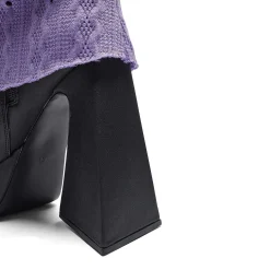 Jam Monster Heeled Long Boots - Purple