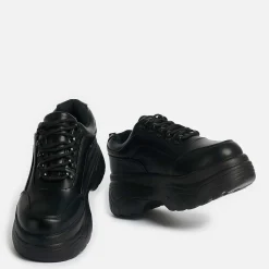 Jennie Striker Black Chunky Bubble Trainers