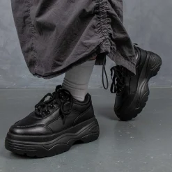 Jennie Striker Black Chunky Bubble Trainers