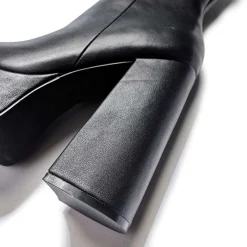 Lexus Black Platform Heeled Boots
