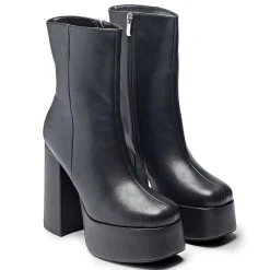 Lexus Black Platform Heeled Boots