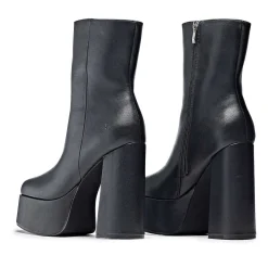 Lexus Black Platform Heeled Boots
