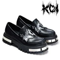 My Men'S Metal Loafers - Black | Koi Footwear