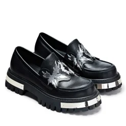 My Men'S Metal Loafers - Black | Koi Footwear