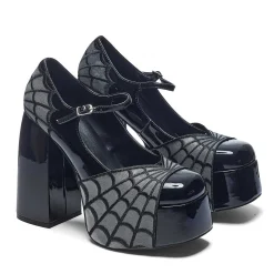 Octavia Web Platform Heels - Black