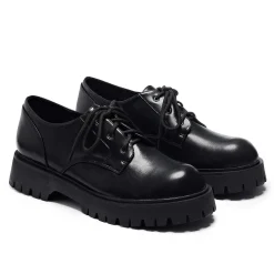 Pinemoon Men'S Black Lace Up Shoes