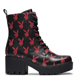 Playboy Reprise Red Switch Boots | Playboy X Koi Collection