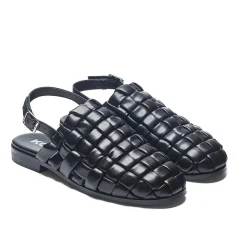 Provence Men'S Weaved Slingback Sandals - Black
