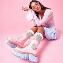 Pusheen Doughnuts Pastel Patent Boots