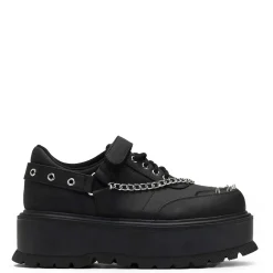 Retrograde Rebel Black Platform Shoes