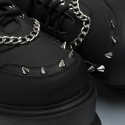 Retrograde Rebel Black Platform Shoes