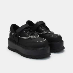 Retrograde Rebel Black Platform Shoes