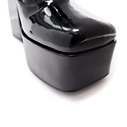 Ritual State Patent Long Boots - Black | Koi Footwear