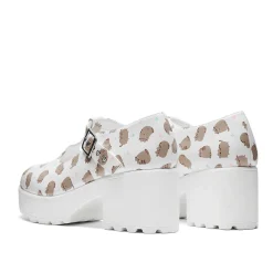 Sai White Mary Janes 'Pusheen Edition'